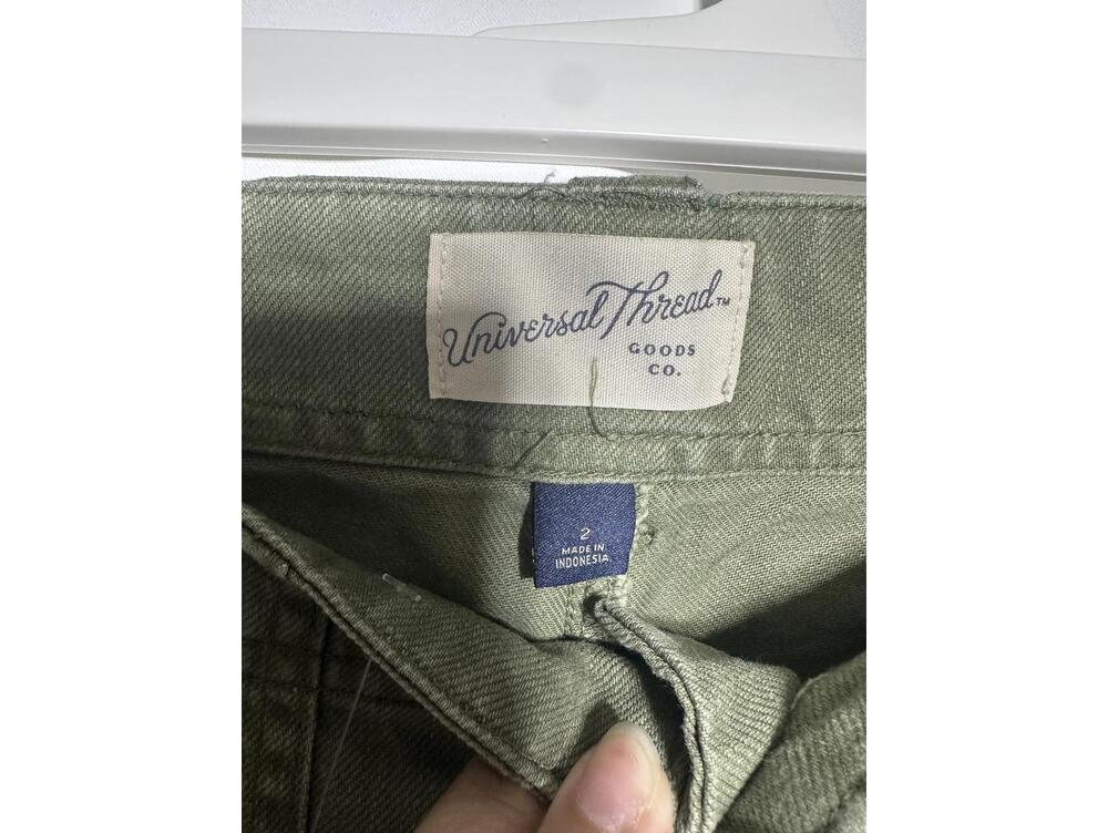 Size 2 Universal Thread Olive Green High-Waisted Straight Leg Pants - Picture 4 of 5